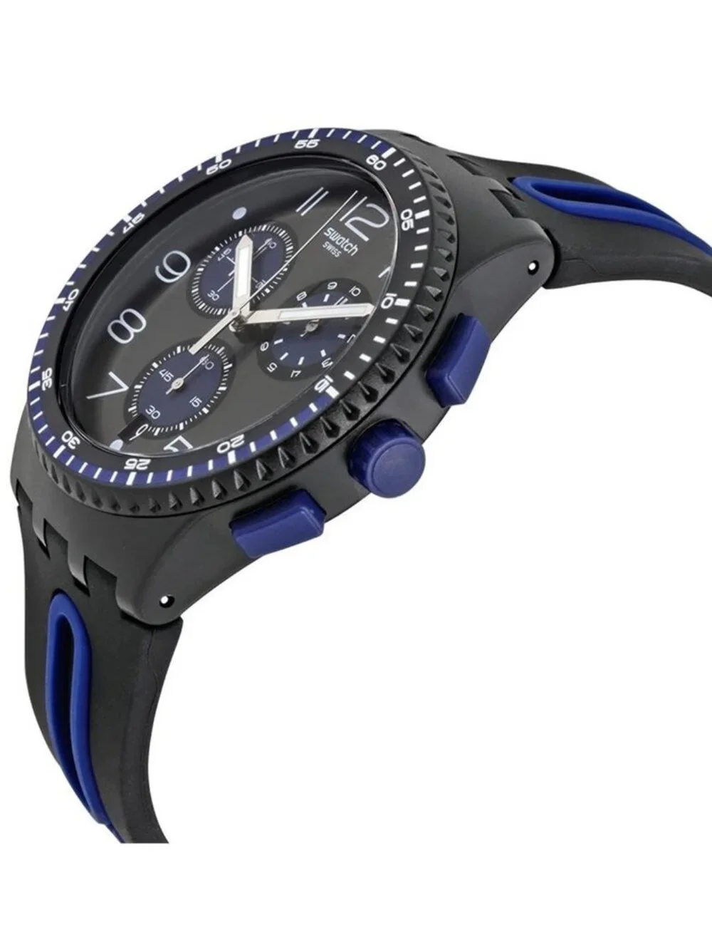 NWT Swatch Kaicco Chronograph Black Dial Men's Watch